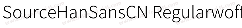 SourceHanSansCN Regularwoff2字体转换
